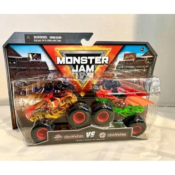 SPIN MASTER MONSTER JAM DRAGONOID VS DRAGONOID 1/64 Scale - Picture 2 of 8